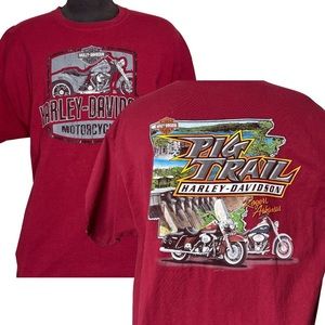 Harley Davidson HD Motorcycle Shirt Pig Trail Rogers, Arkansas 2009 2XL